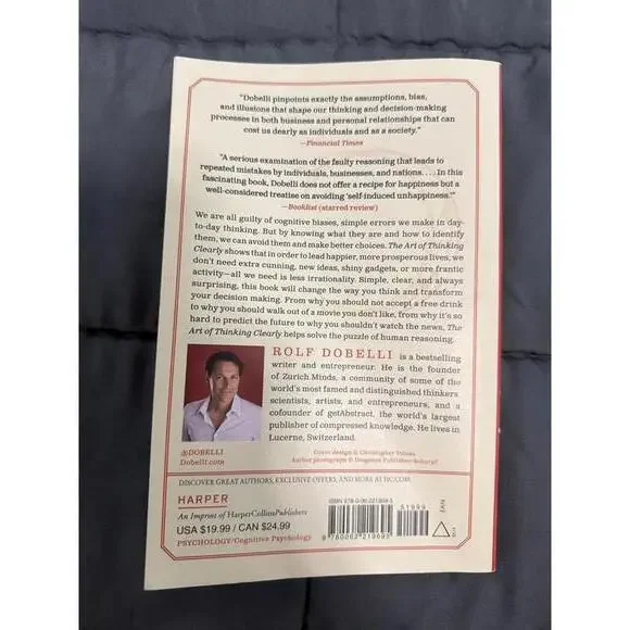 The Art of Thinking Clearly by Rolf Dobelli - Paperback Book - Picture 2 of 2